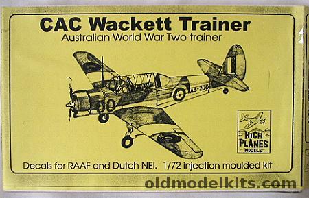 High Planes 1/72 CAC  Wackett Trainer - CA-2 (CA-6), 72014 plastic model kit